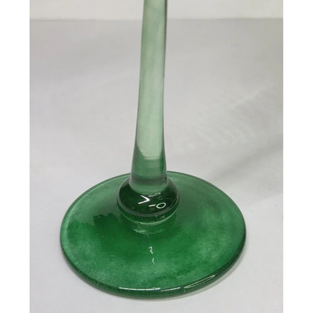 Pair Vintage Hand Blown Brioni Glass The Perfect Lie Champagne Flutes Golf Ball